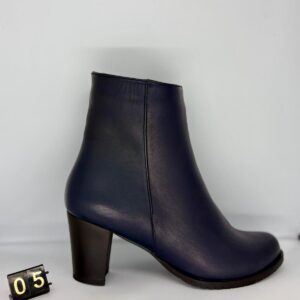 LACİVERT HAKİKİ DERİ VE ORTOPEDİK BOT TOPUK BOYU 6.5 CM